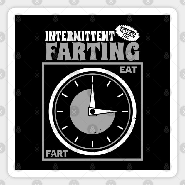 Funny Diet Fart Fad Intermittent Fasting Funny Farting Poster Parody Magnet by BoggsNicolas